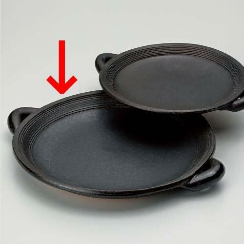 黒陶櫛目8号陶板 28.5×φ24×4.2cm 388-249