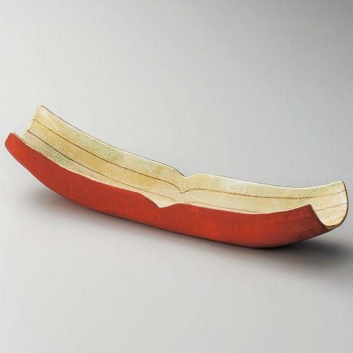 六銅金彩長盛鉢 37×8.2×7cm 166-019