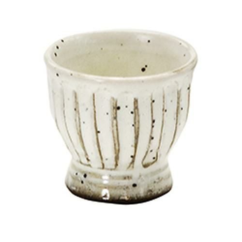 面取高台盃 粉引