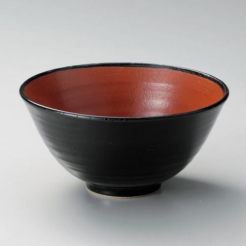 赤と黒京深反5.3丼 φ16.5×8.8cm 310-299