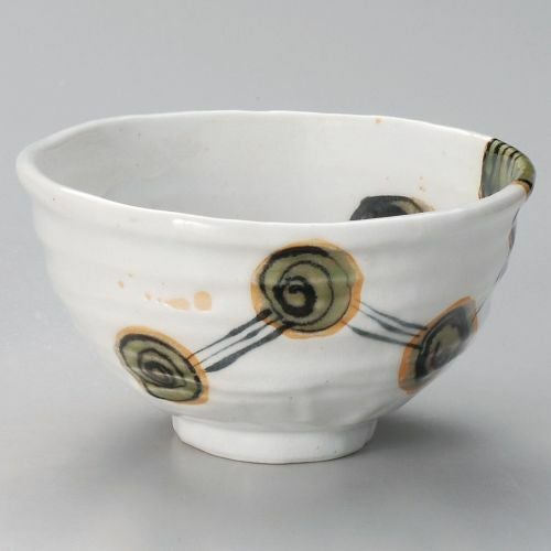 白志野織部水玉変形大鉢 17×9cm 319-079