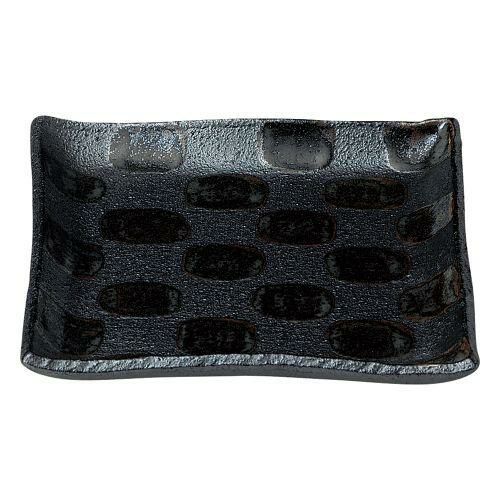 黒市松7.0正角皿 20.6×20.6×2.6cm 402-139