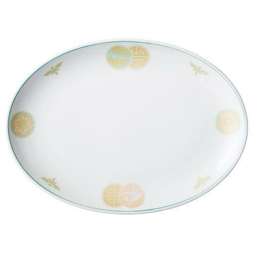 清楽14吋メタプラター 36×26×3.5cm 590-399