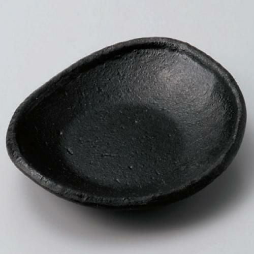 【飲食店定番】丸皿 たまご型多用皿(黒)/宴会単品/業務用食器