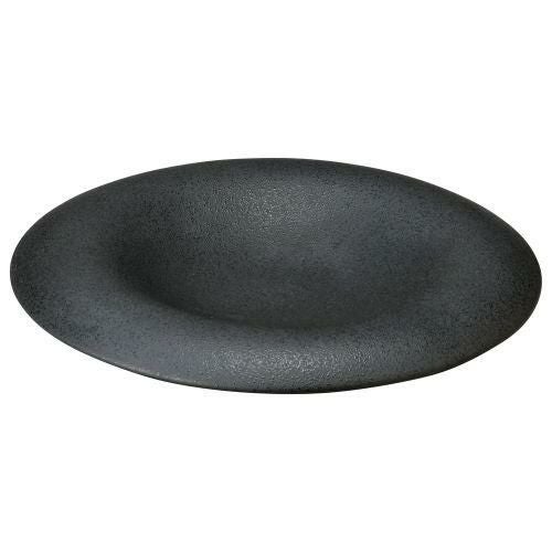 黒結晶クレータープレート φ26×3.3cm 476-139