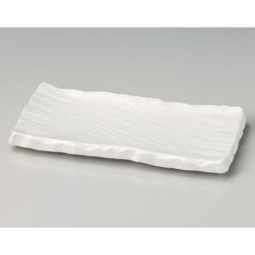 白マット荒彫まな板皿 32.3×15.9×3.7cm 134-169