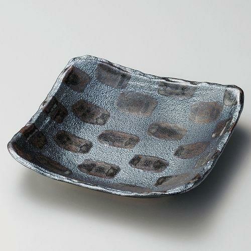 黒市松7.0角鉢 20.3×20.5×4.2cm 187-069