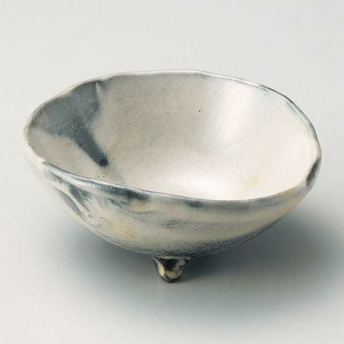 白化粧ぼかし三ツ足小鉢 φ13×6.3cm 064-239