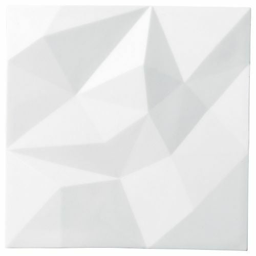 シャドースクエアープレートM白 20.4×20.4×1cm 463-149