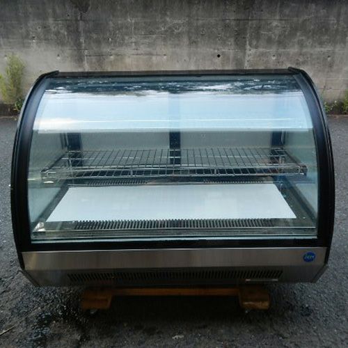 中古】卓上対面冷蔵ショーケース レマコム RCS-T90S2RB 幅890×奥行570