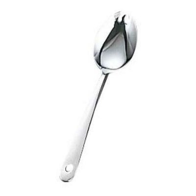 給食スプーン 無地 18-0 KK 穴明