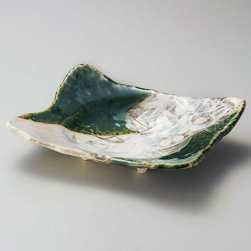 志野織部草花大向付 26×19×4.5cm 197-069