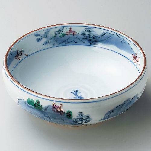 染錦山水8.0ボール φ22.5×8.3cm 261-019