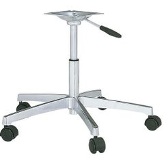 アルミダイキャストイス脚（ガス圧昇降式）受座：U-TK-R170  ベースサイズ：A595×B570×高さ450～340 品番：FD-320-2D 塗装カラー：11-GC ポール：40φ