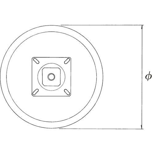 スチールベースイス脚 ベースサイズ：A450φ×高さ450迄指定可 品番：RS-6D 塗装カラー：14 ポール：76φ