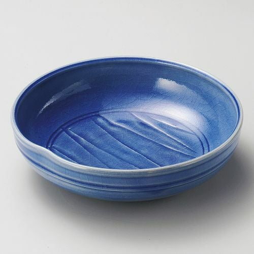 青釉ソギ盛皿 24.5×7cm 252-069