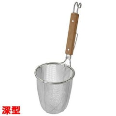 TS ステンレス 深型 ラーメン専用パワーてぼ 細麺用 10メッシュ