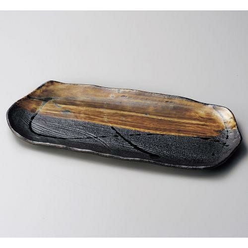 流木長角皿大 35.8×16.3×2cm 163-029