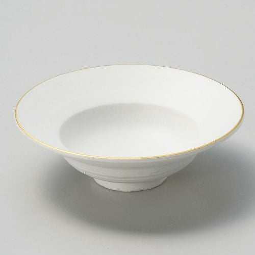 渕金白マットリムボール(小) φ16×4cm 053-189