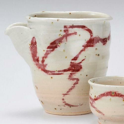 赤絵片口冷酒器(大) 12.5×8×10.5cm(360cc) 272-059