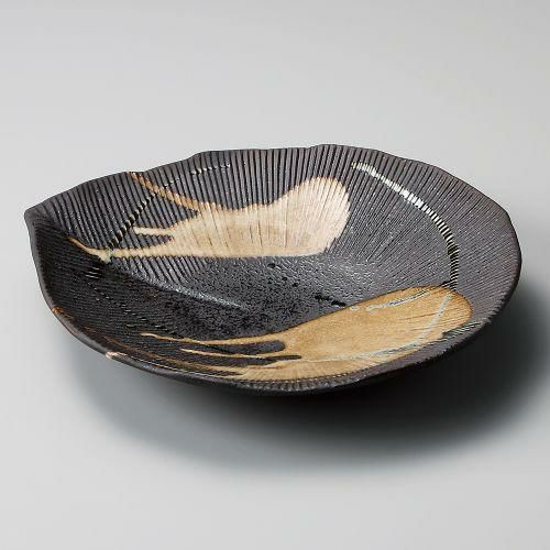 流木葉形8.0皿 25.5×23.3×4.3cm 199-089