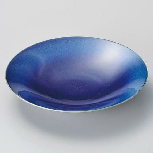 ジャパンブルー昴L平鉢 φ26×5cm 250-099