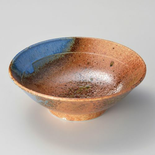 三彩流し新型8.0丼 φ25×8.7cm 308-119