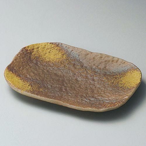 美膳岩焼物皿 21.5×14.5×2.5cm 143-209