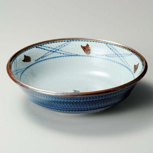 呉須巻錆点9.0鉢 φ28×8.2cm 243-039