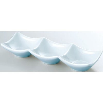 20cm 三連皿 青白磁/業務用