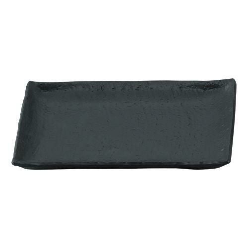 なごみ黒長角天皿 26.5×20×2.5cm 162-129