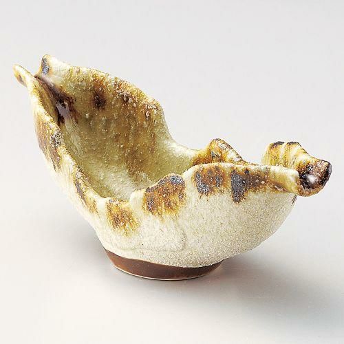 灰釉変り舟珍味 16.5×6.3×6.3cm 082-069