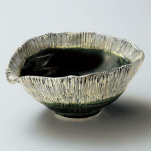 織部十草片口深鉢 20×17.6×8.7cm 256-069