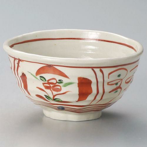 黄釉間取花変型5.5丼 φ16.5×9cm 317-219