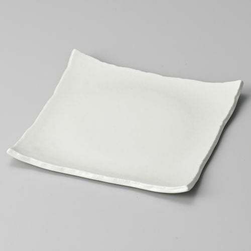 白マットちぎり四方上21.5cm角皿 21.5×21.5×2.7cm 187-219