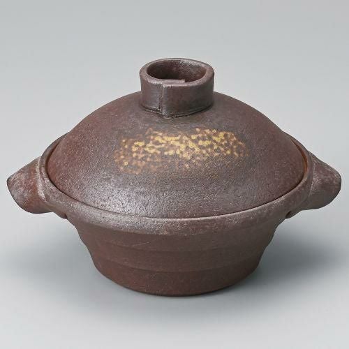 焼締5.5号鍋 φ17×20×13cm(600cc)(身7cm) 387-039