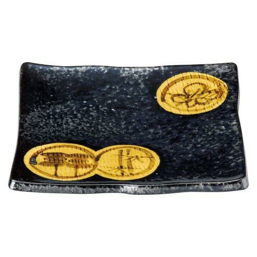 引出天目松竹梅波正角10.0皿 22×22×3cm 437-049