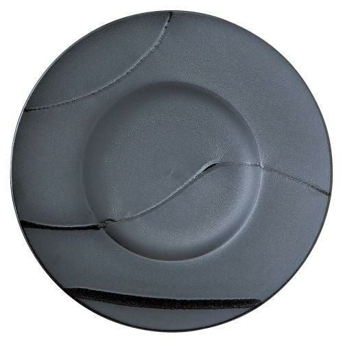 銀釉28cmプレート φ28×3.5cm 525-539