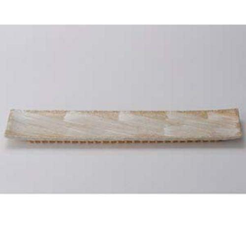 志野釉(手造り)14号細前菜皿 45×9.5×2.5cm 234-169