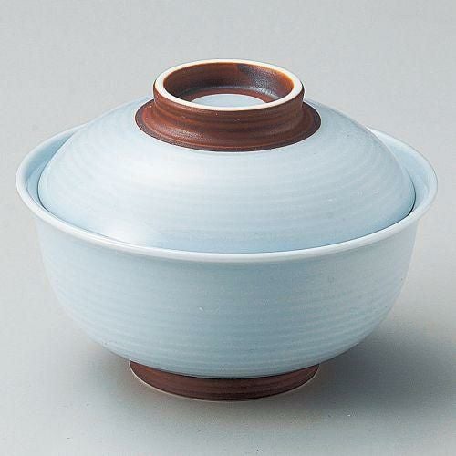 青白錆巻反円菓子碗(大) φ13×9.5cm 111-229