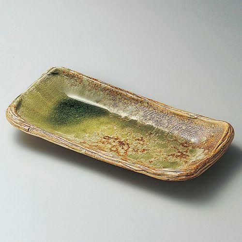 灰釉足付長方皿 25×11.5×4cm 141-119
