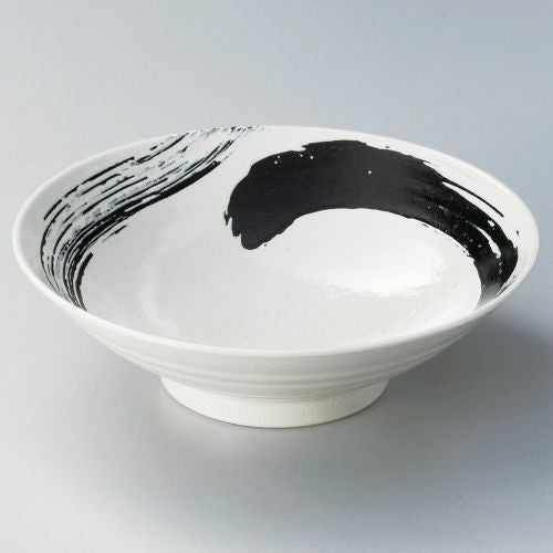 極刷毛白8.0麺鉢 φ24.8×7.4cm 302-049