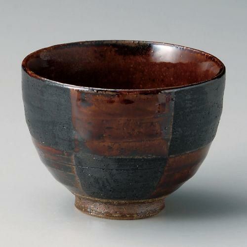 アメ釉市松姫丼 φ11.3×8.3cm 333-039