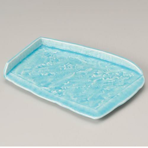 湖水屏風型前菜皿 27×18.5×4cm 197-099