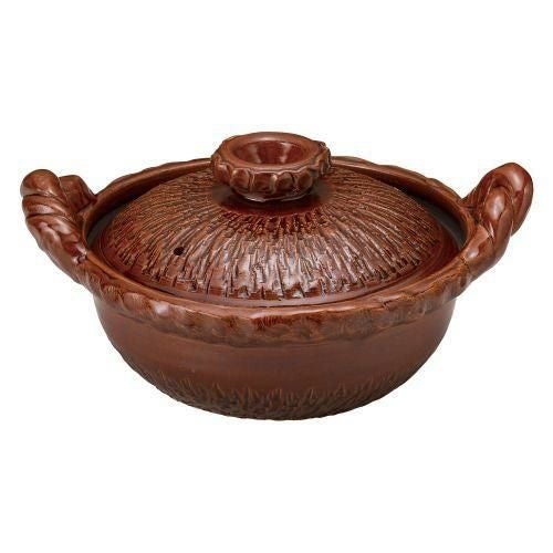 アメ釉(手造)9号鍋 34.5×φ28.5×16.5cm(2400cc)(身10.5cm) 381-099