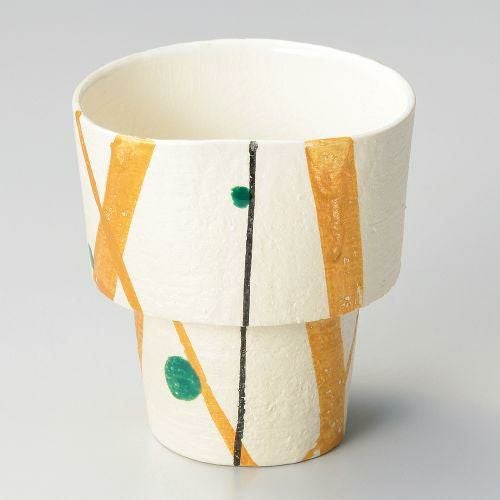 金彩ストライプ一ツ押し高台小鉢 8.9×8×9.3cm 054-098