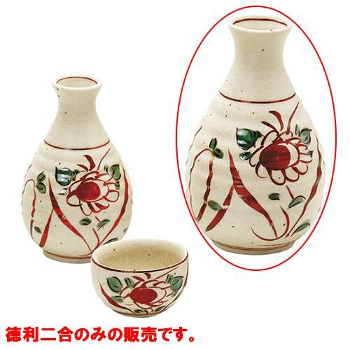 レンチン徳利二合 華赤絵