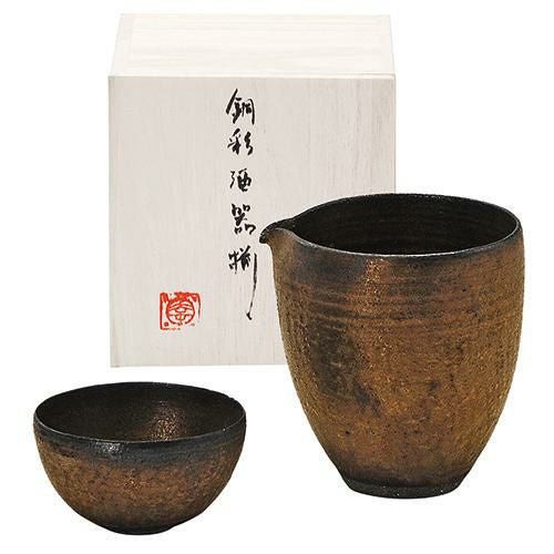 酒器セット 銅彩釉