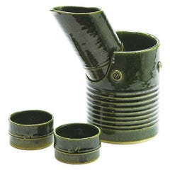 竹冷酒器セット　織部