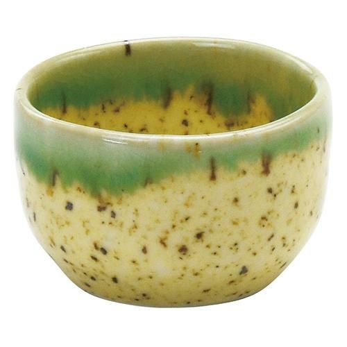 盃 灰黄グリーン流し
